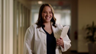 Female doctor smiling at camera